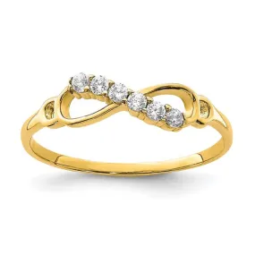 10k Gold CZ Infinity Ring