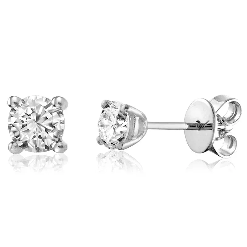 10K Gold "Susie" Diamond Stud Earrings