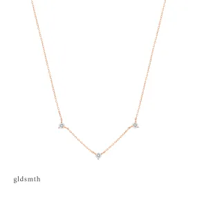 14k Rose Gold Florence WhiteTopaz Necklace