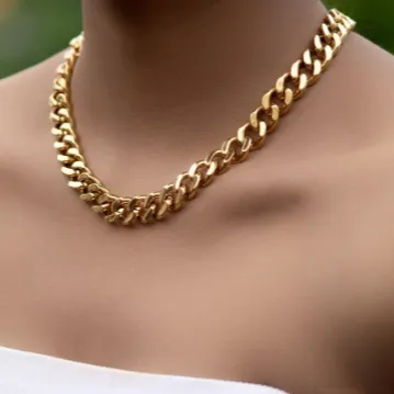 18K Gold-Filled Thick Cuban Necklace 12mm