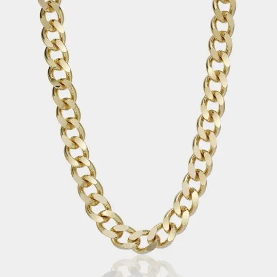 18K Gold-Filled Thick Cuban Necklace 12mm