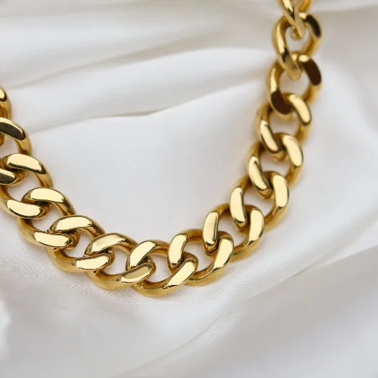 18K Gold-Filled Thick Cuban Necklace 12mm