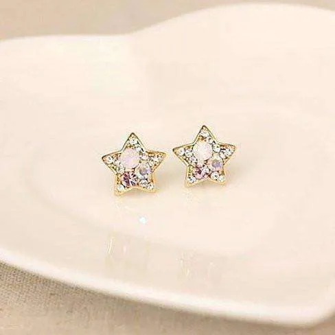 18k Gold Plated Confetti Star Stud Earrings