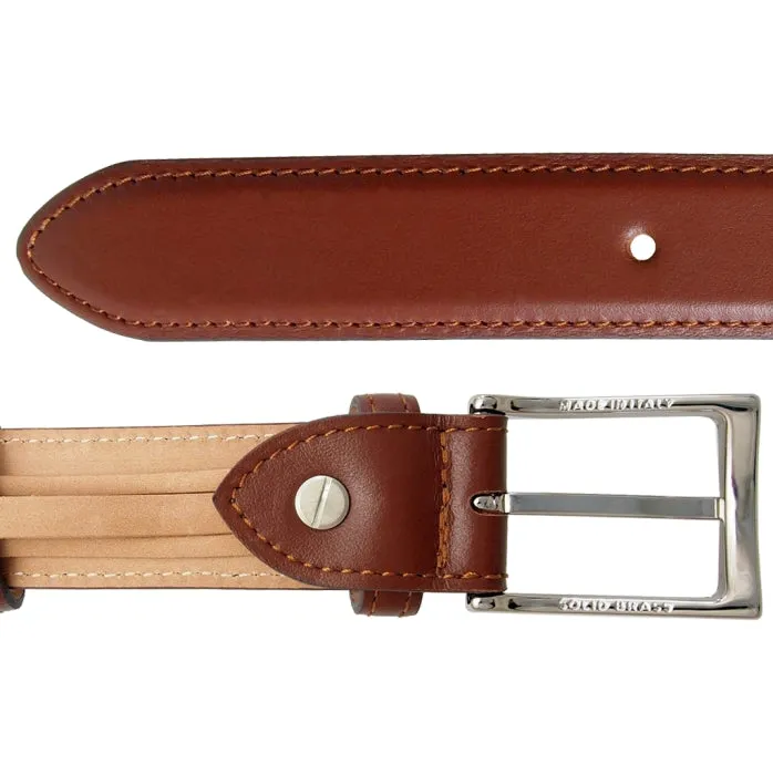 30 mm Sartorial Buffed Leather Belt Mahogany