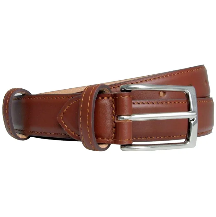 30 mm Sartorial Buffed Leather Belt Mahogany