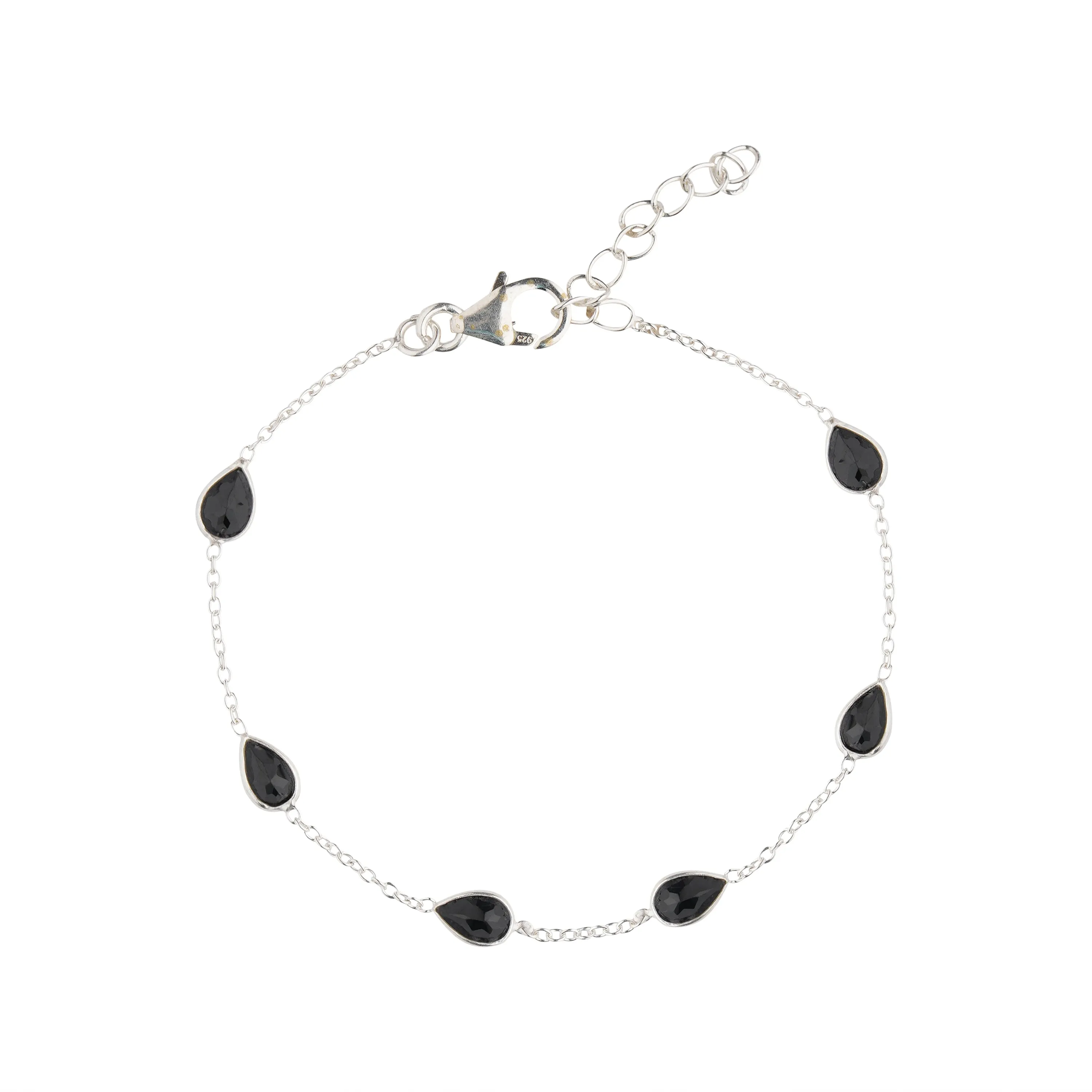 925 Sterling Silver Bracelet - Black Onyx Stone