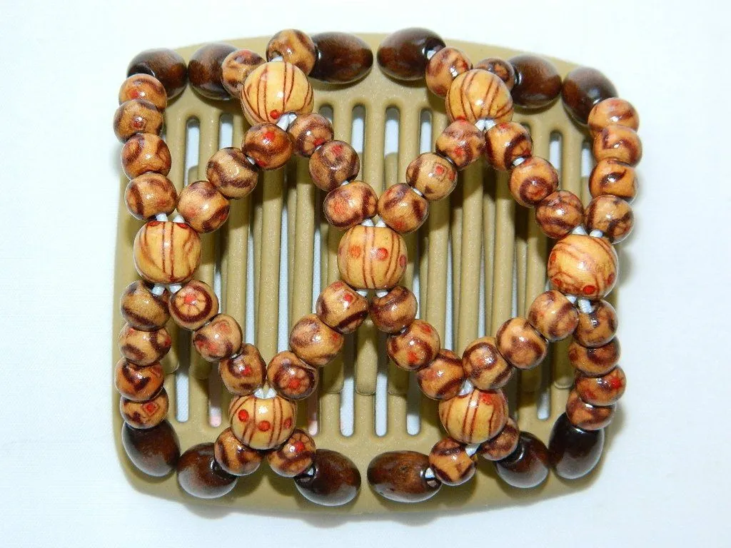 African Butterfly Chameleon Hair Comb - Ndebele Blonde 15