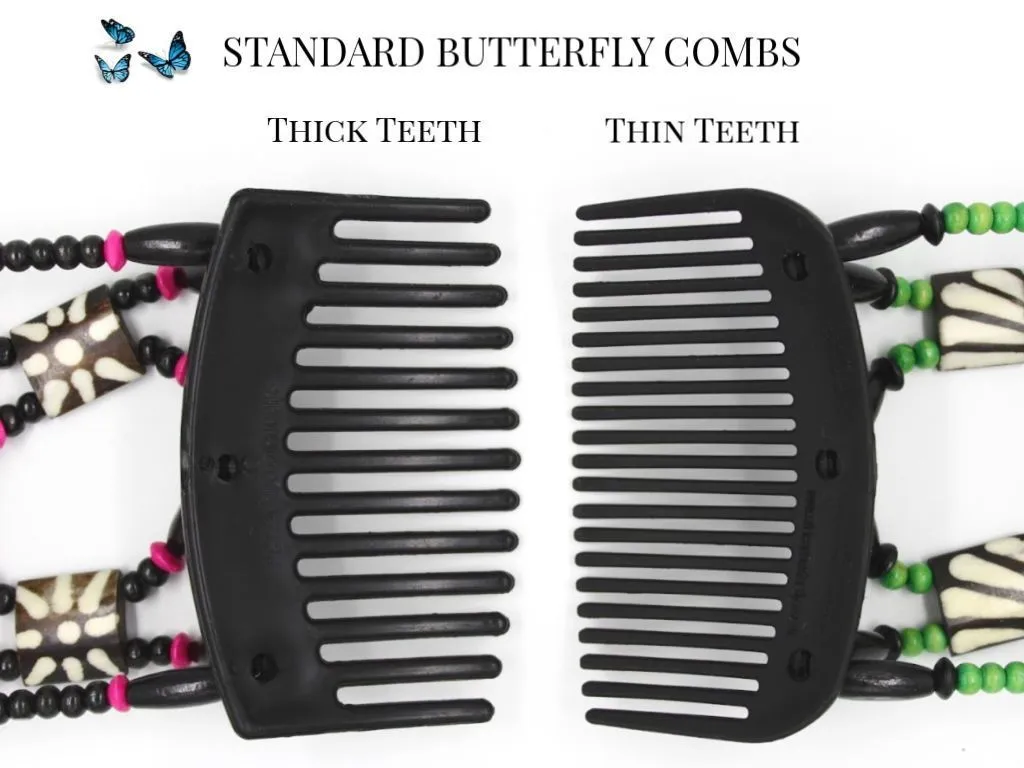 African Butterfly Hair Comb - Beada Blonde 96