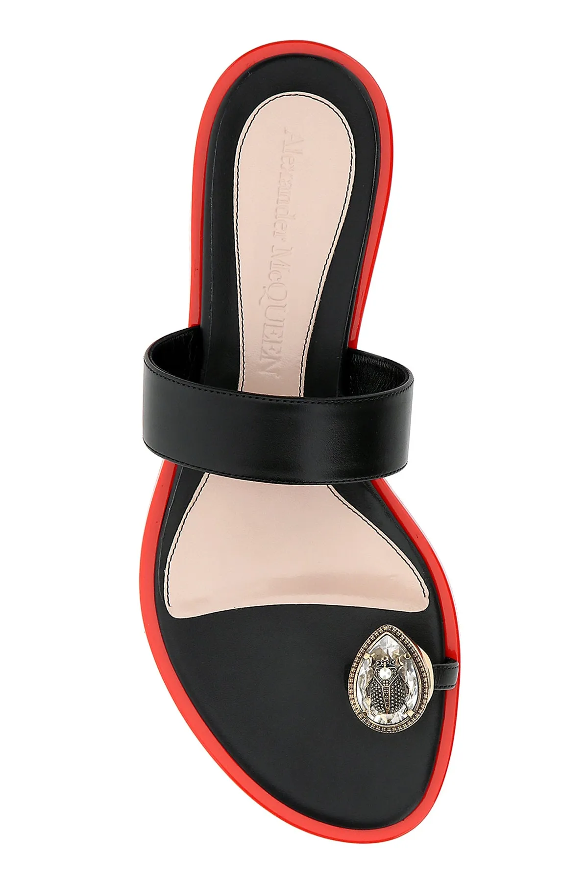 Alexander McQueen Embellished Toe Ring Sandals