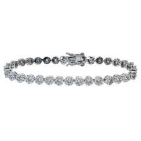 Ally 18k White Gold Plated Tennis Bracelet with CZ Crystals