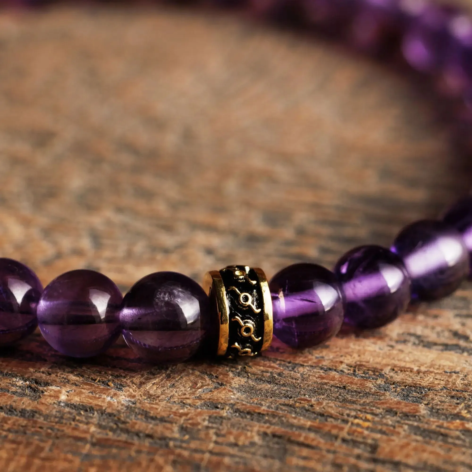 Amethyst Gold Bracelet I (6mm)