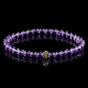 Amethyst Gold Bracelet I (6mm)