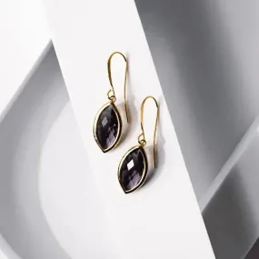 Amethyst Marquis Purple Earrings