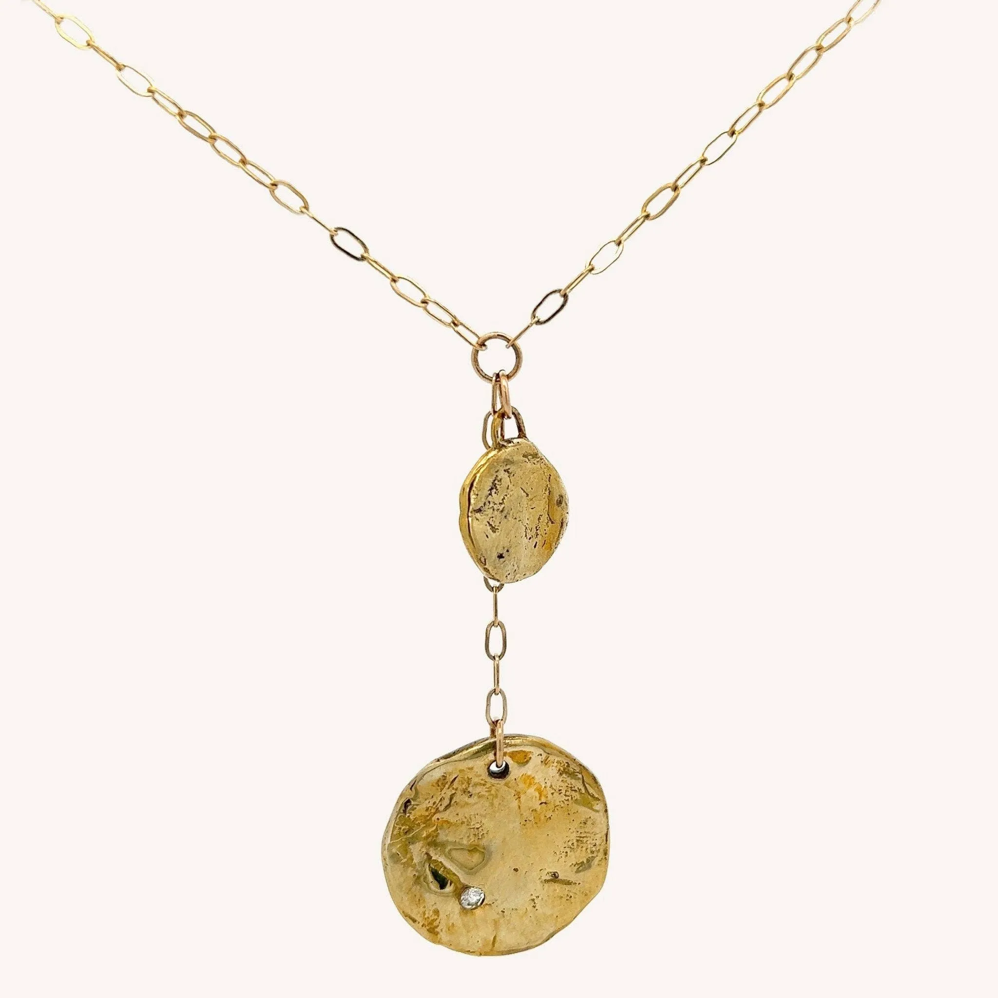 andromeda gold lariat necklace