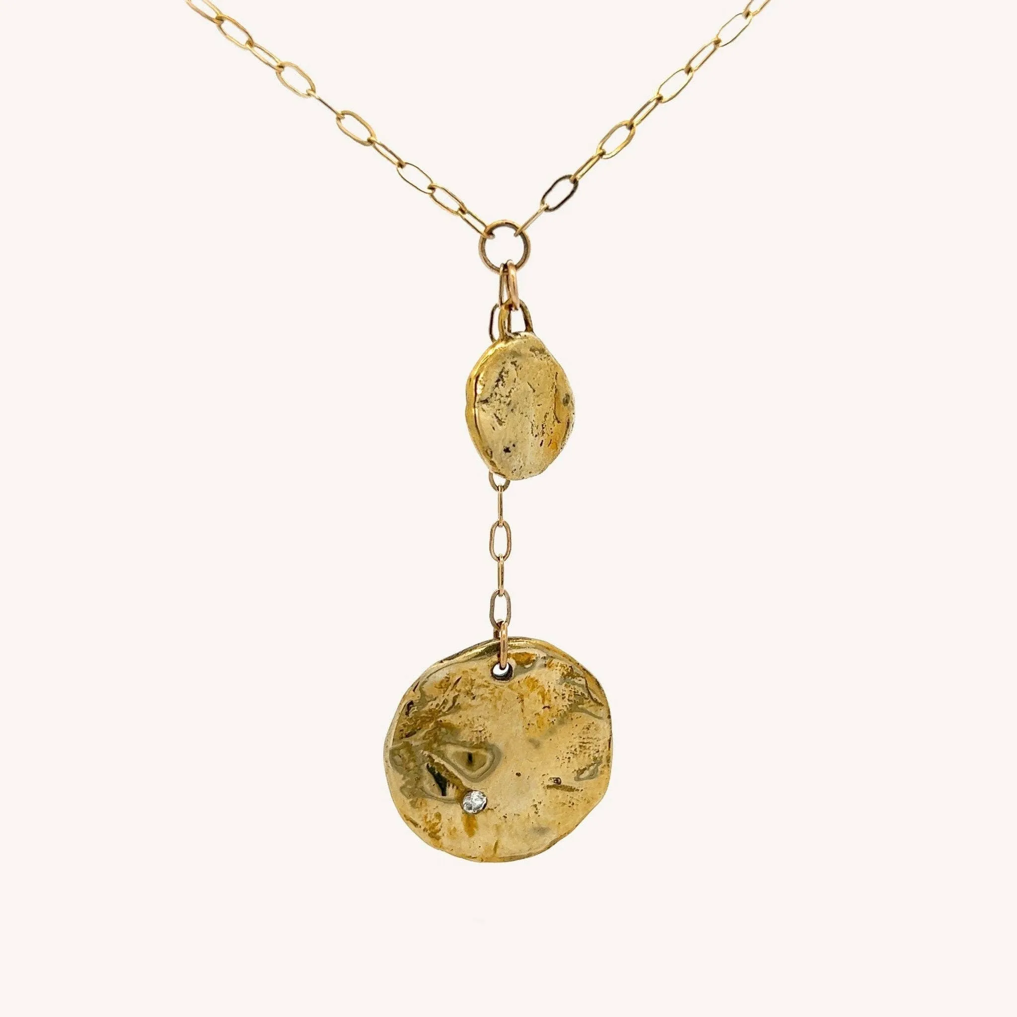 andromeda gold lariat necklace