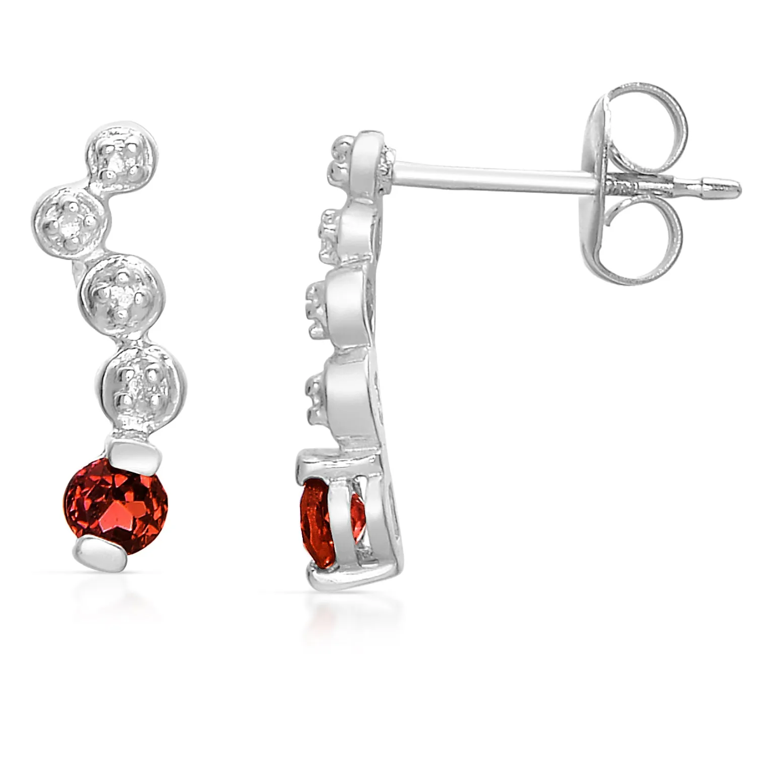 Anne Ruby Red Cubic Zirconia Earrings