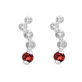 Anne Ruby Red Cubic Zirconia Earrings