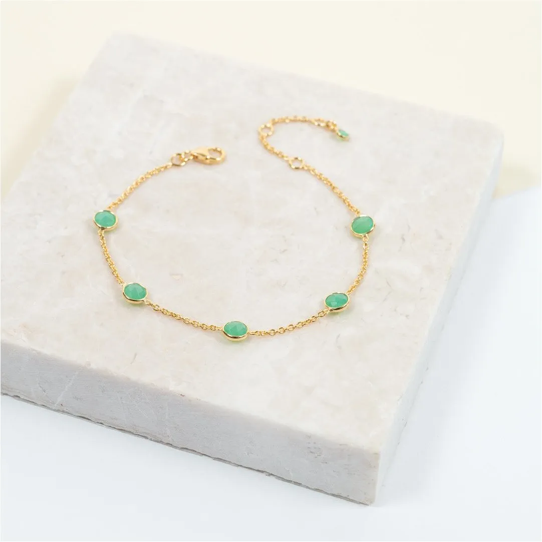 Antibes Chrysoprase & Gold Vermeil Bracelet