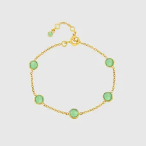 Antibes Chrysoprase & Gold Vermeil Bracelet