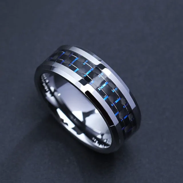 Antonios Fiber Stainless Steel Ring Men