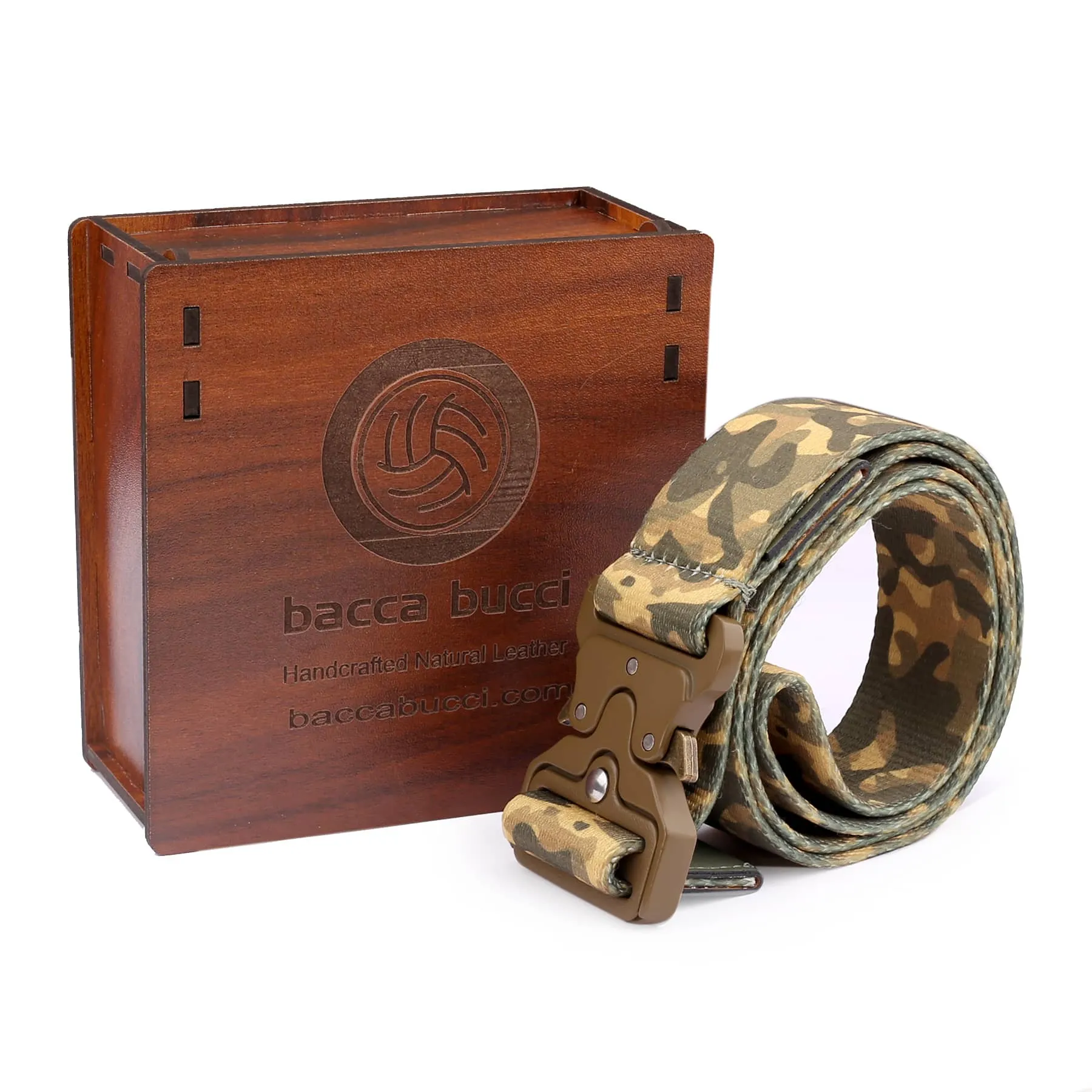 Bacca Bucci Recon Ranger Tactical Series: Robust Nylon Quick-Release Buckle Belt for Men