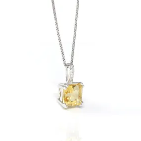 Baikalla™ Classic Sterling Silver Natural Amethyst Citrine Pendant Necklace With CZ