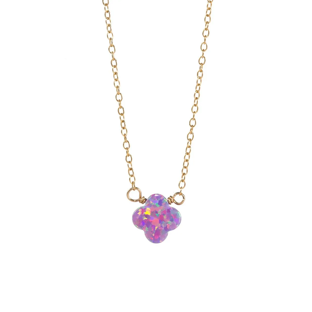 bara boheme | Large "CLOVER" Opal Necklace