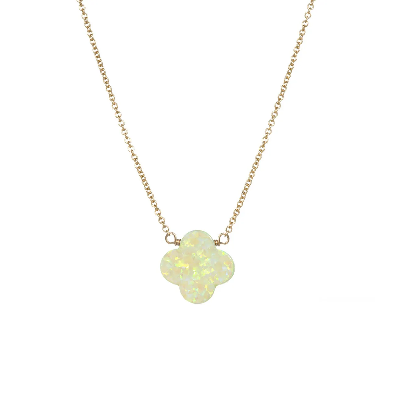 bara boheme | Large "CLOVER" Opal Necklace