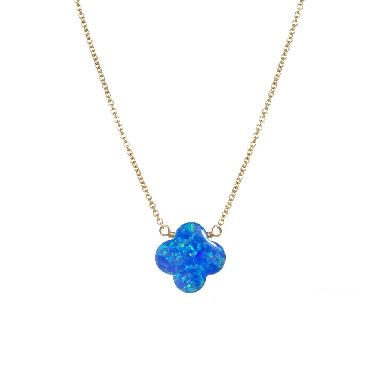 bara boheme | Large "CLOVER" Opal Necklace