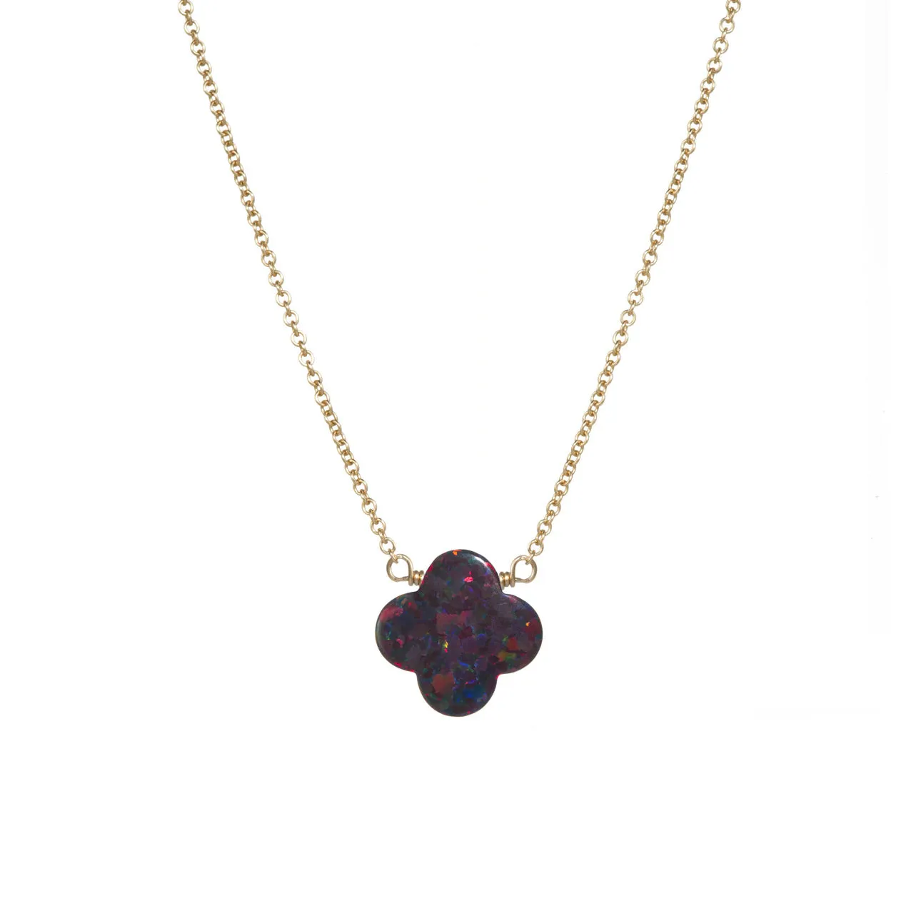 bara boheme | Large "CLOVER" Opal Necklace