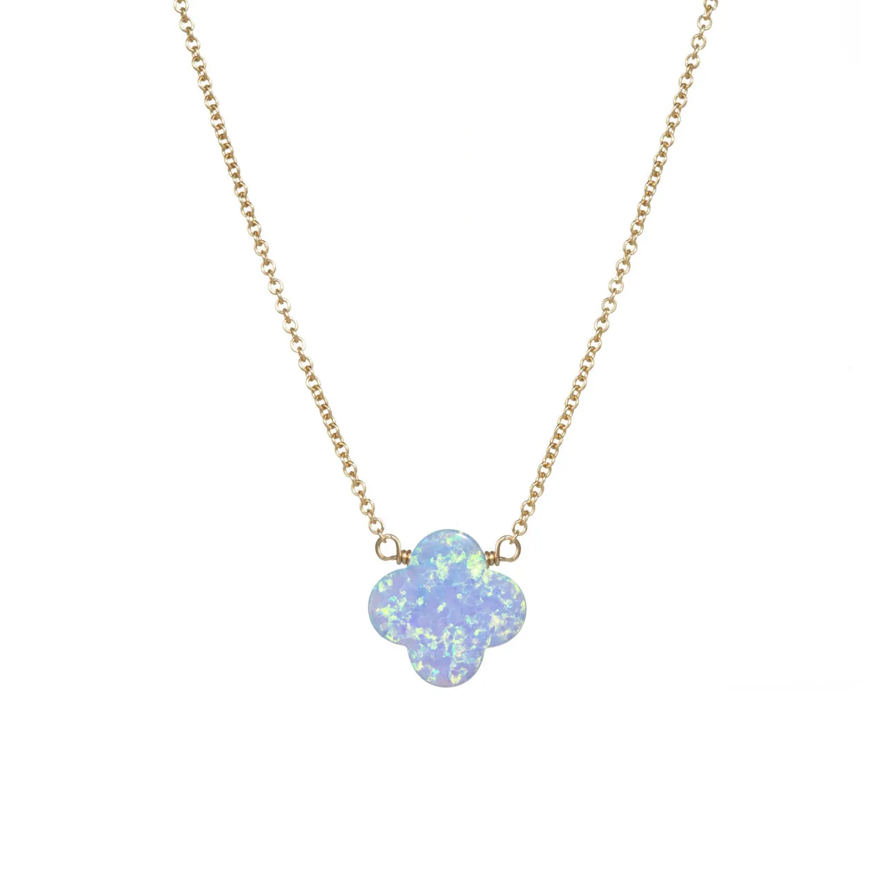 bara boheme | Large "CLOVER" Opal Necklace