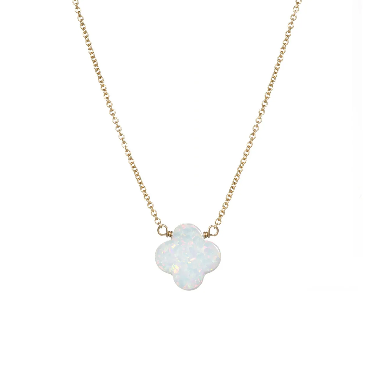 bara boheme | Large "CLOVER" Opal Necklace