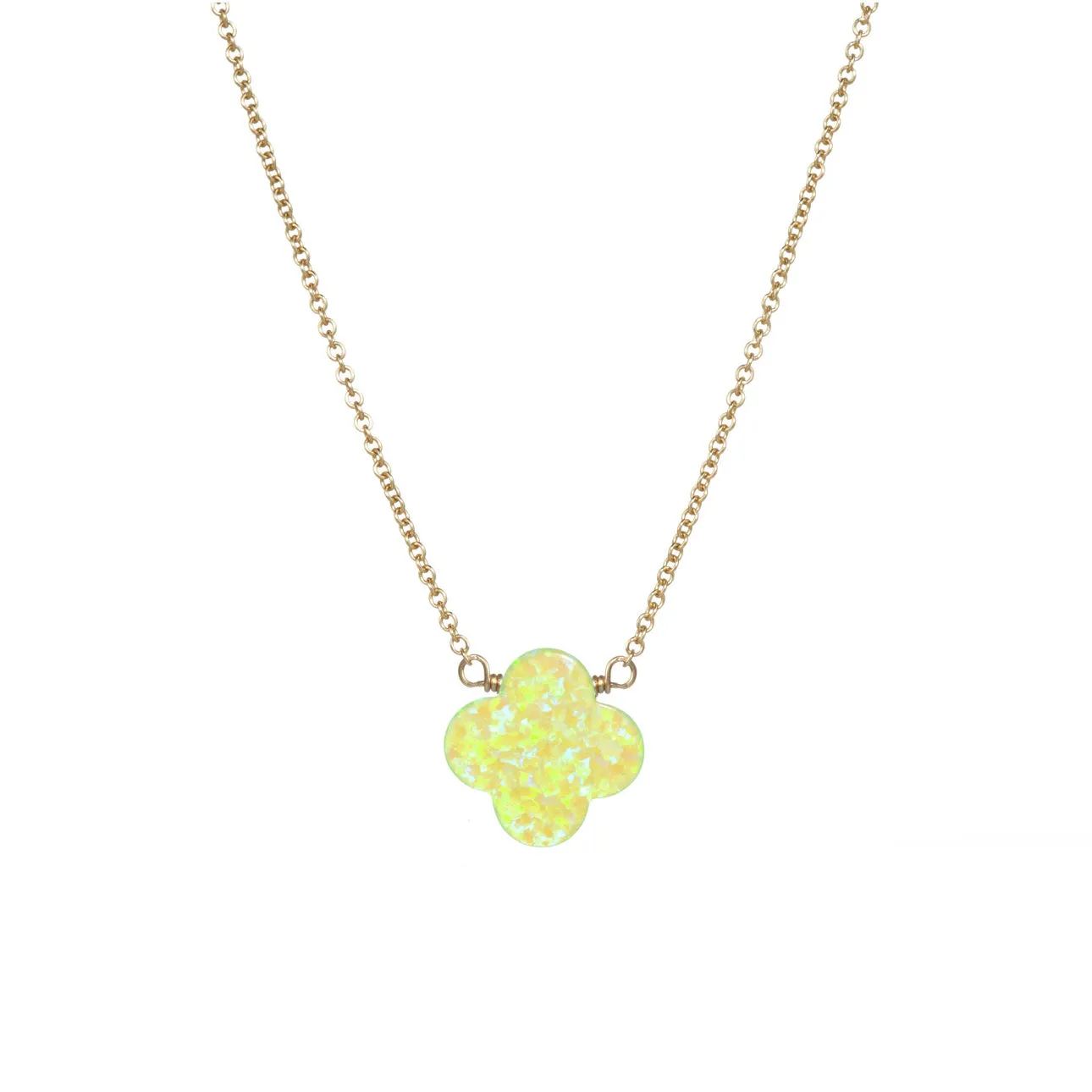 bara boheme | Large "CLOVER" Opal Necklace