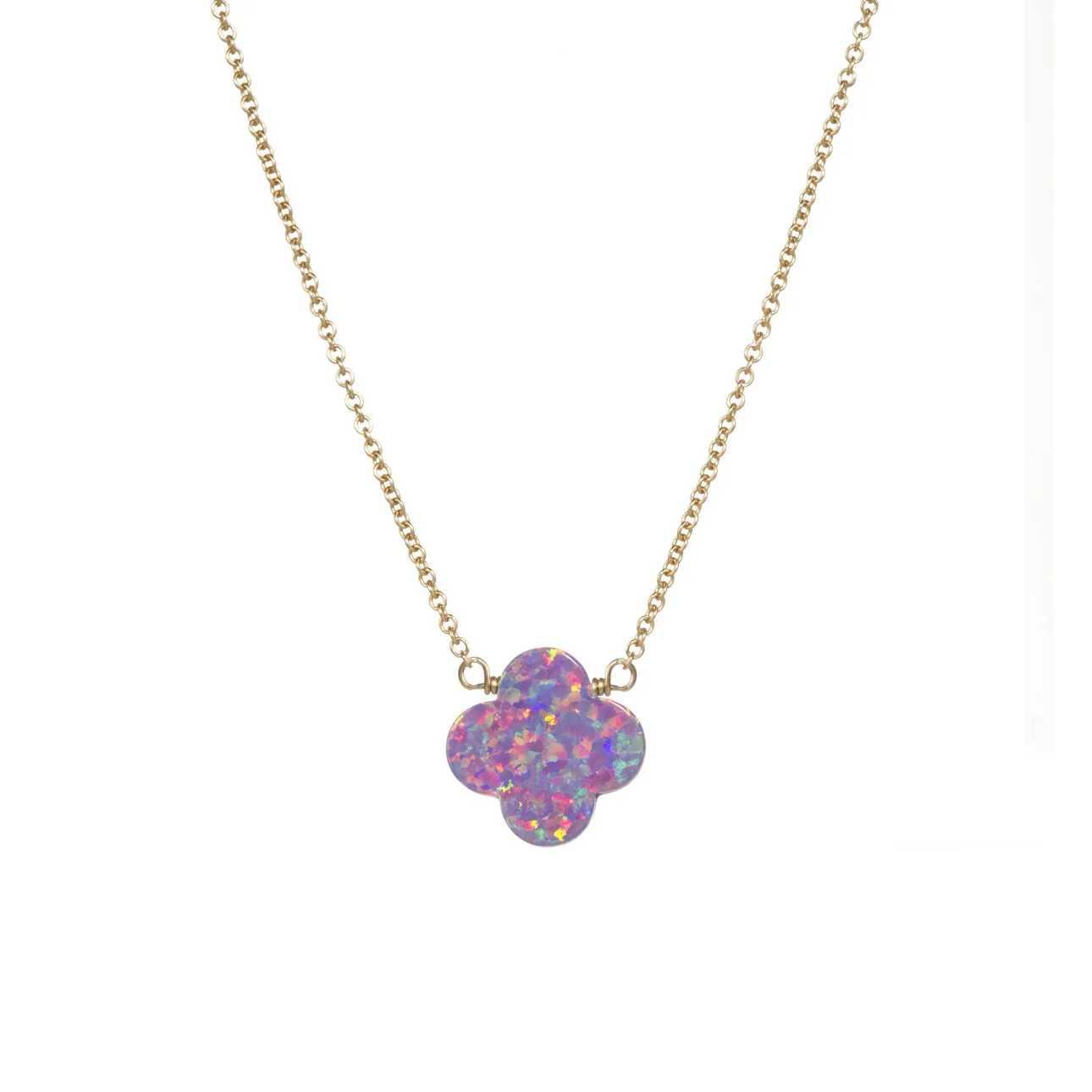 bara boheme | Large "CLOVER" Opal Necklace