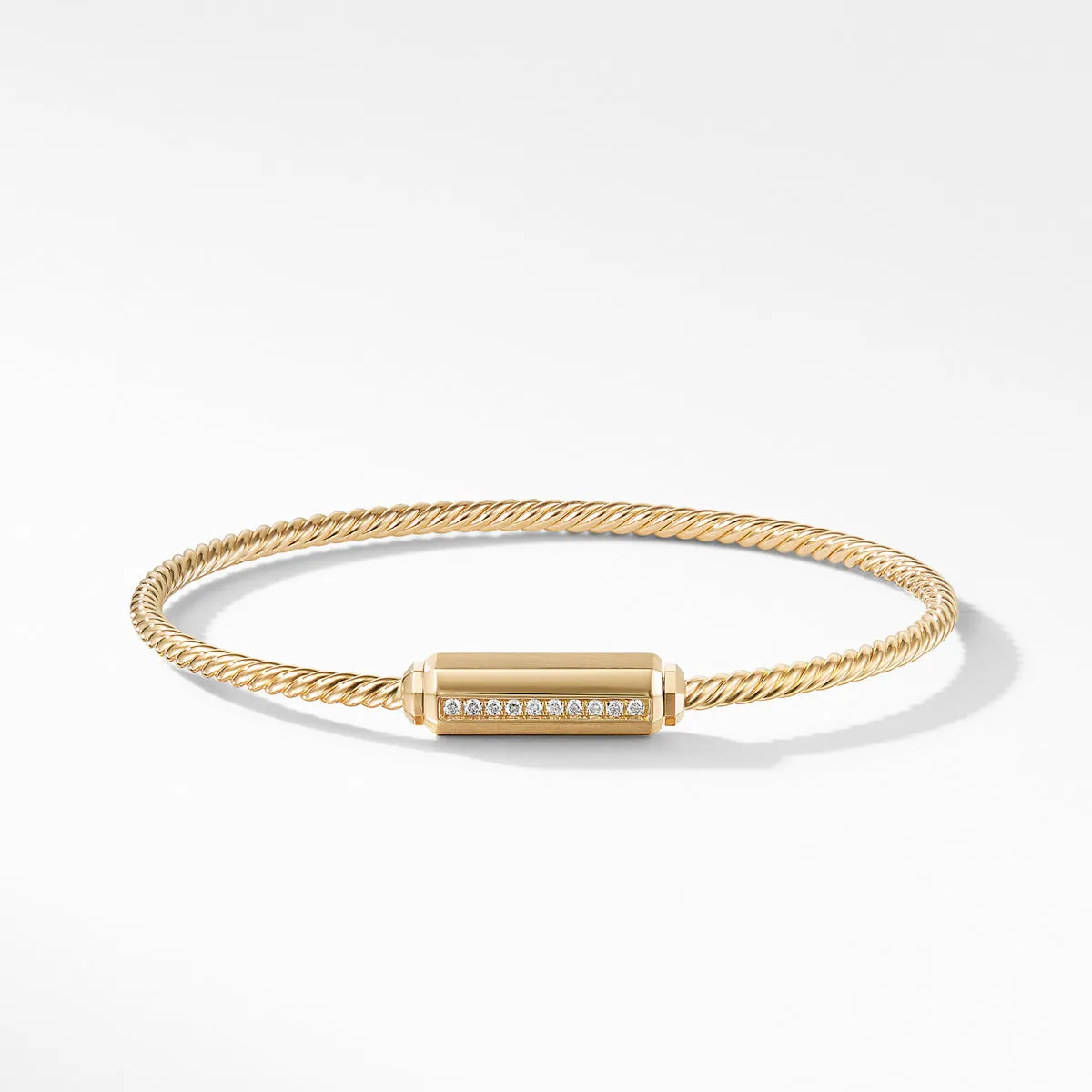 Barrels Bracelet with Diamonds in 18K Gold