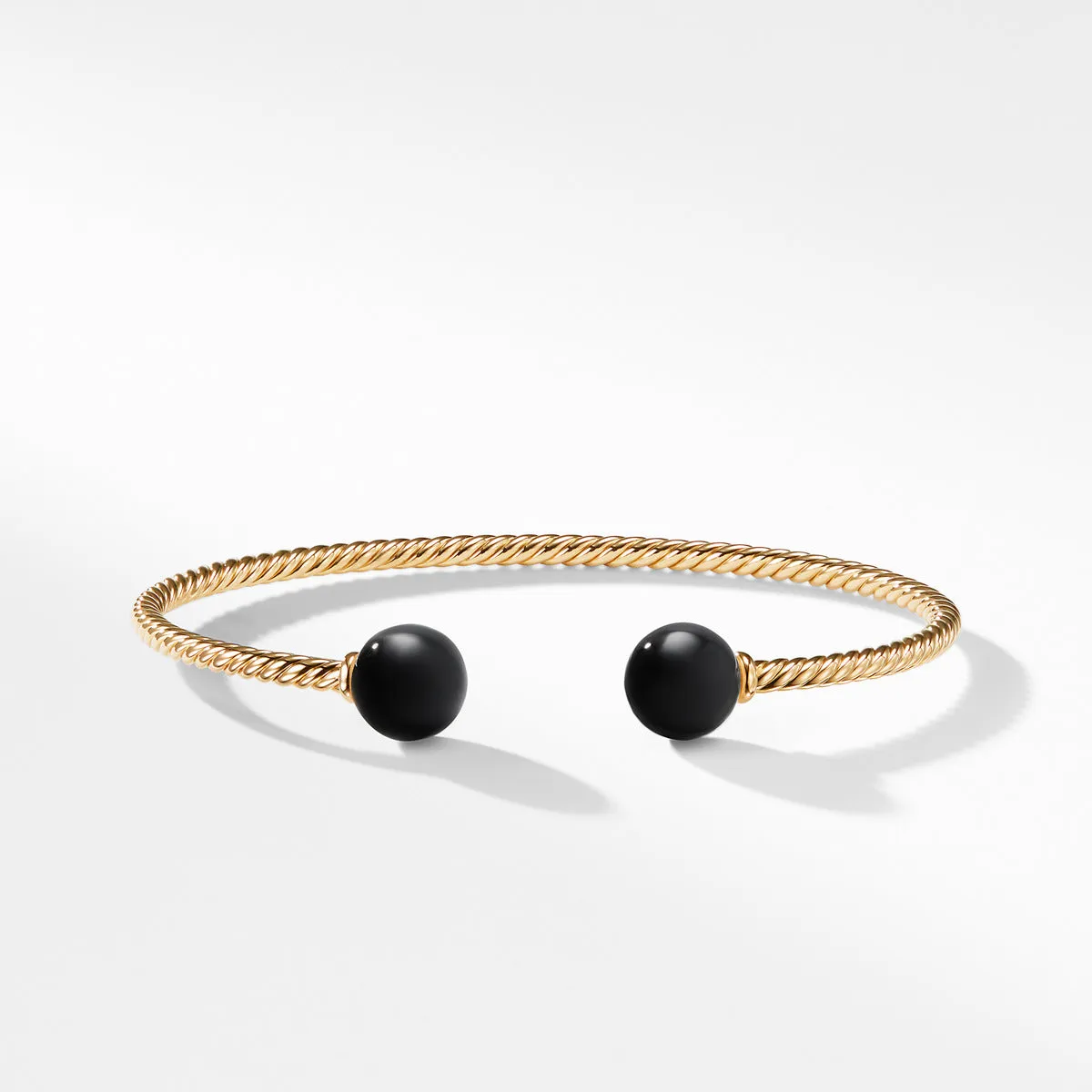 Bead Bracelet with Black Onyx in 18K Gold