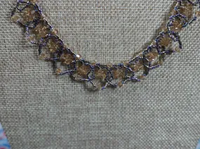 Beaded Tatting Crystal Lace Necklace