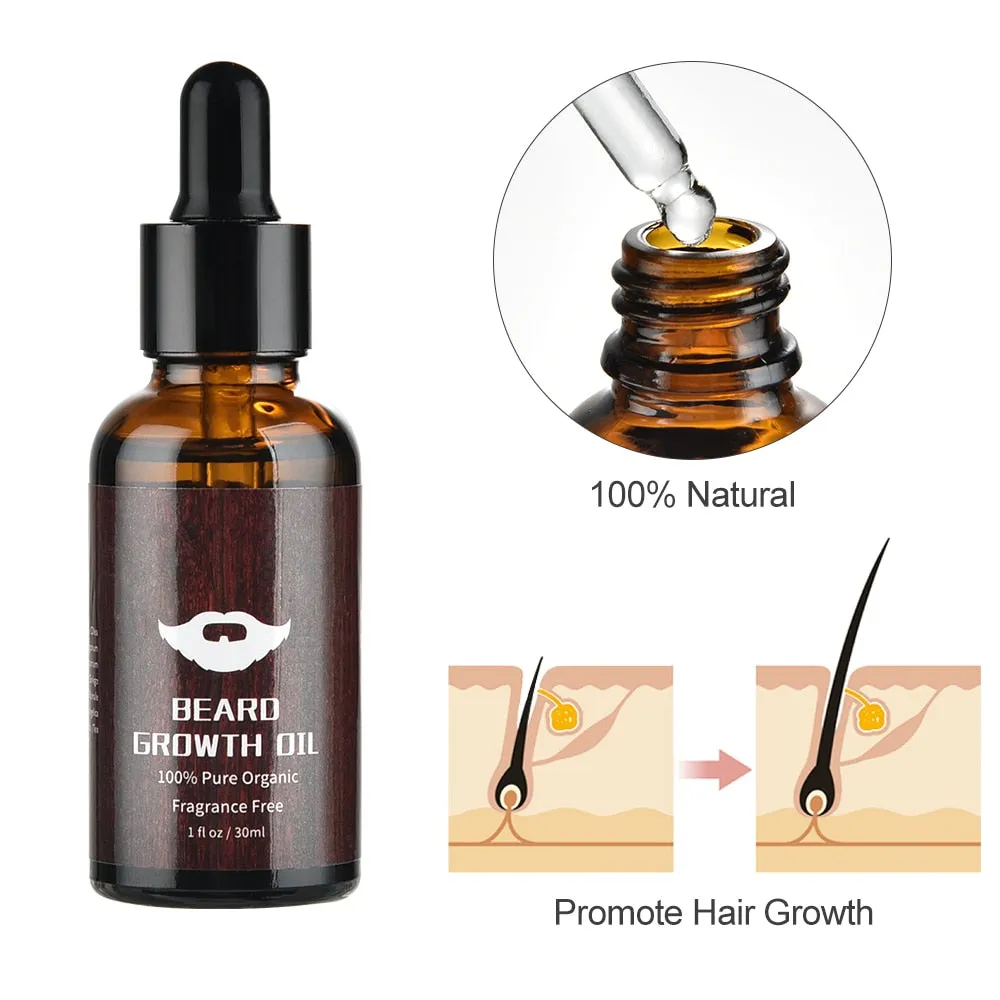 Beard Growth Kit - Enhance Hair Growth and Nourish Your Beard