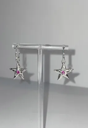 Bebe Mae Star Earrings Ruby