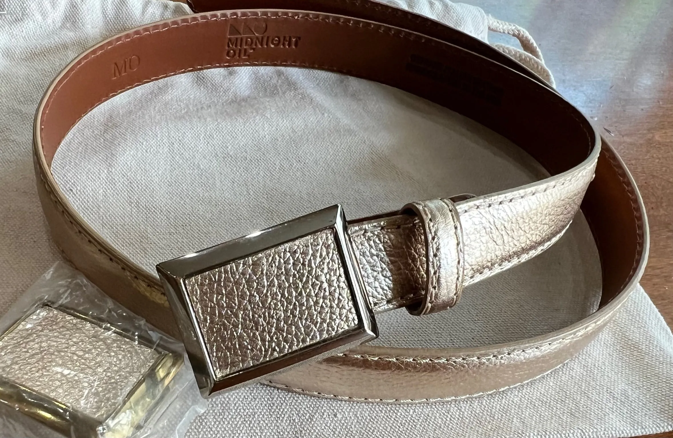 Belt - Italian Pebble White