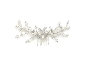 Bianca - Floral Design Crystal Bridal Comb