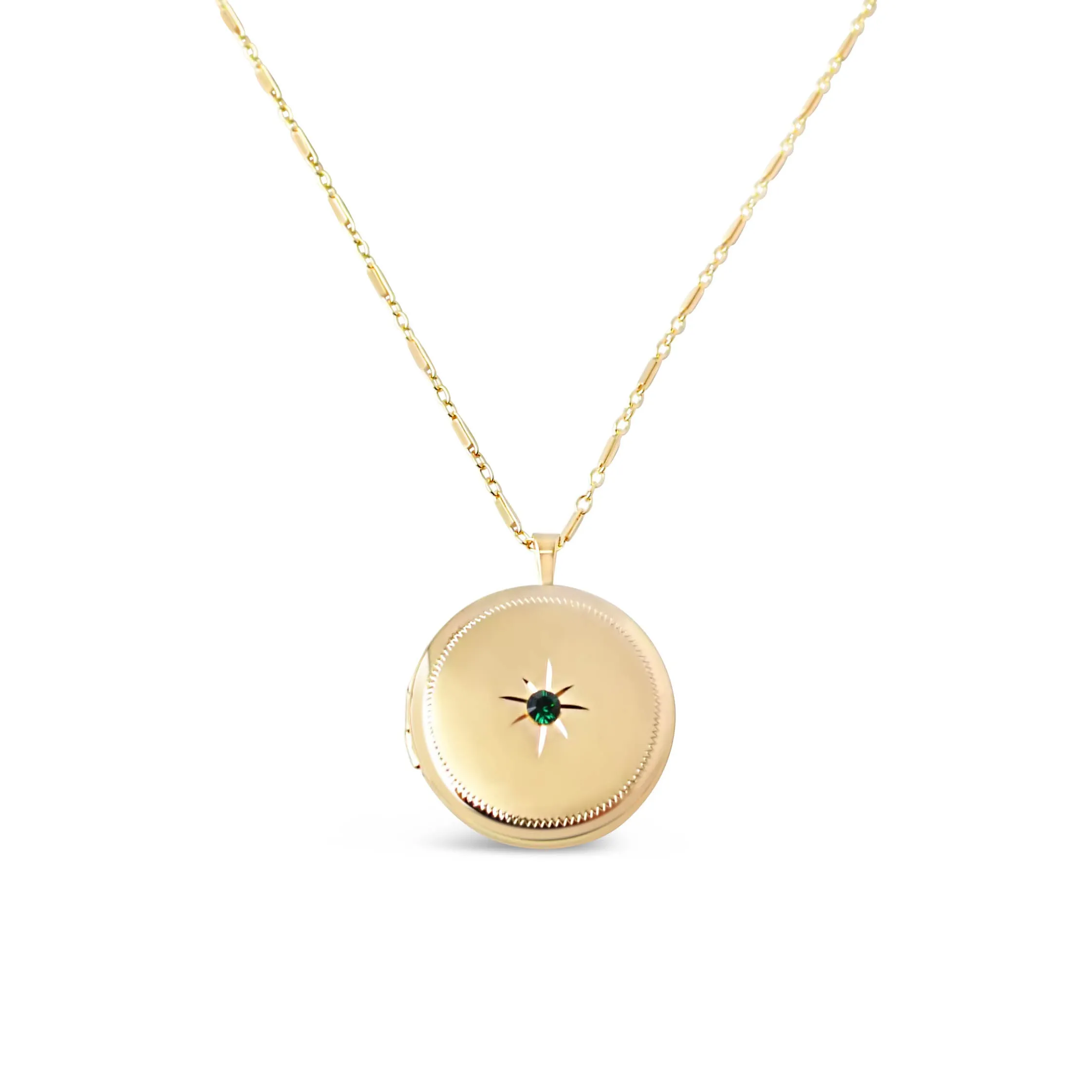 Birthstone Locket Necklace