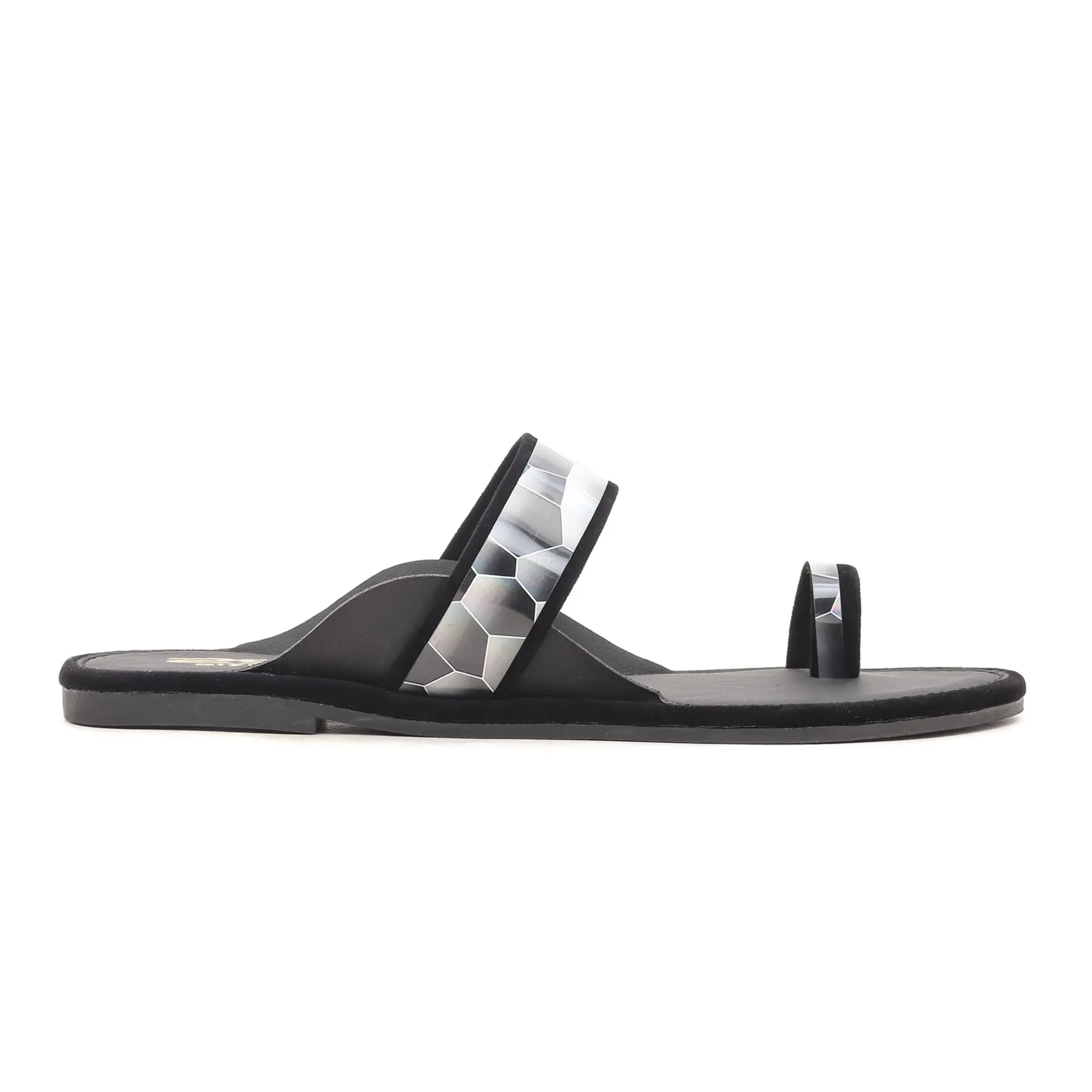 Black Casual Chappal CL1399