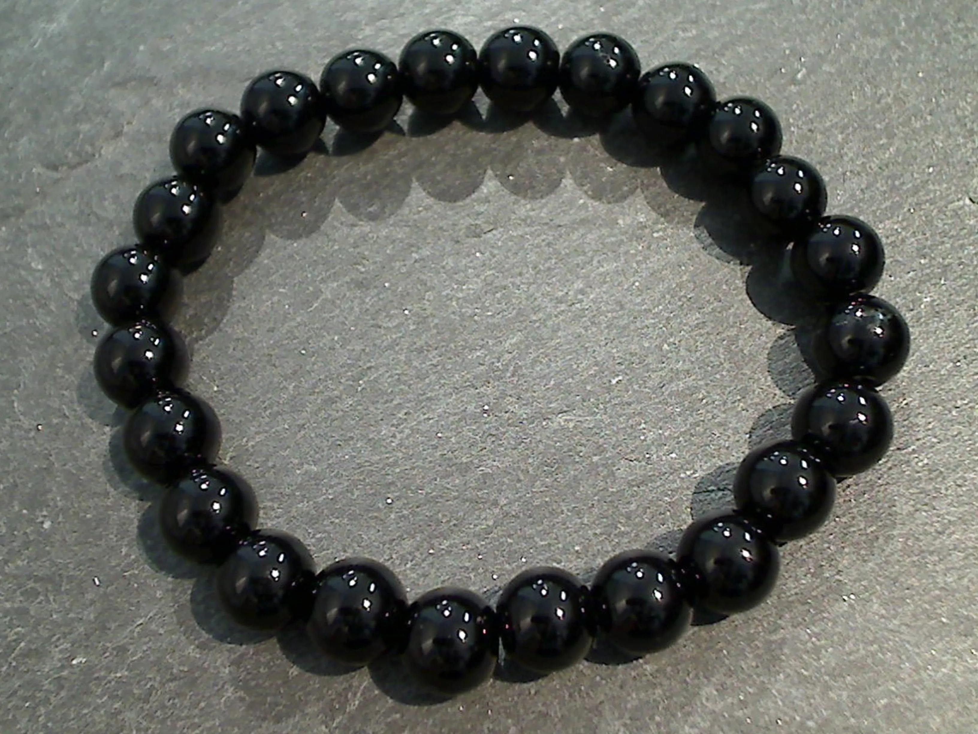 Black Onyx  8MM Stretch Bracelet