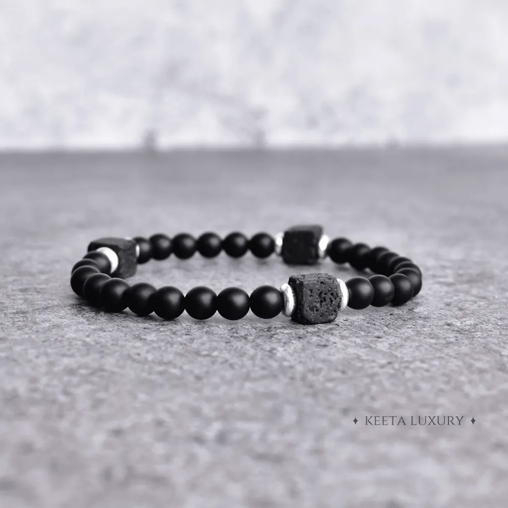 Black Rule - Onyx And Lava Bead Bracelet