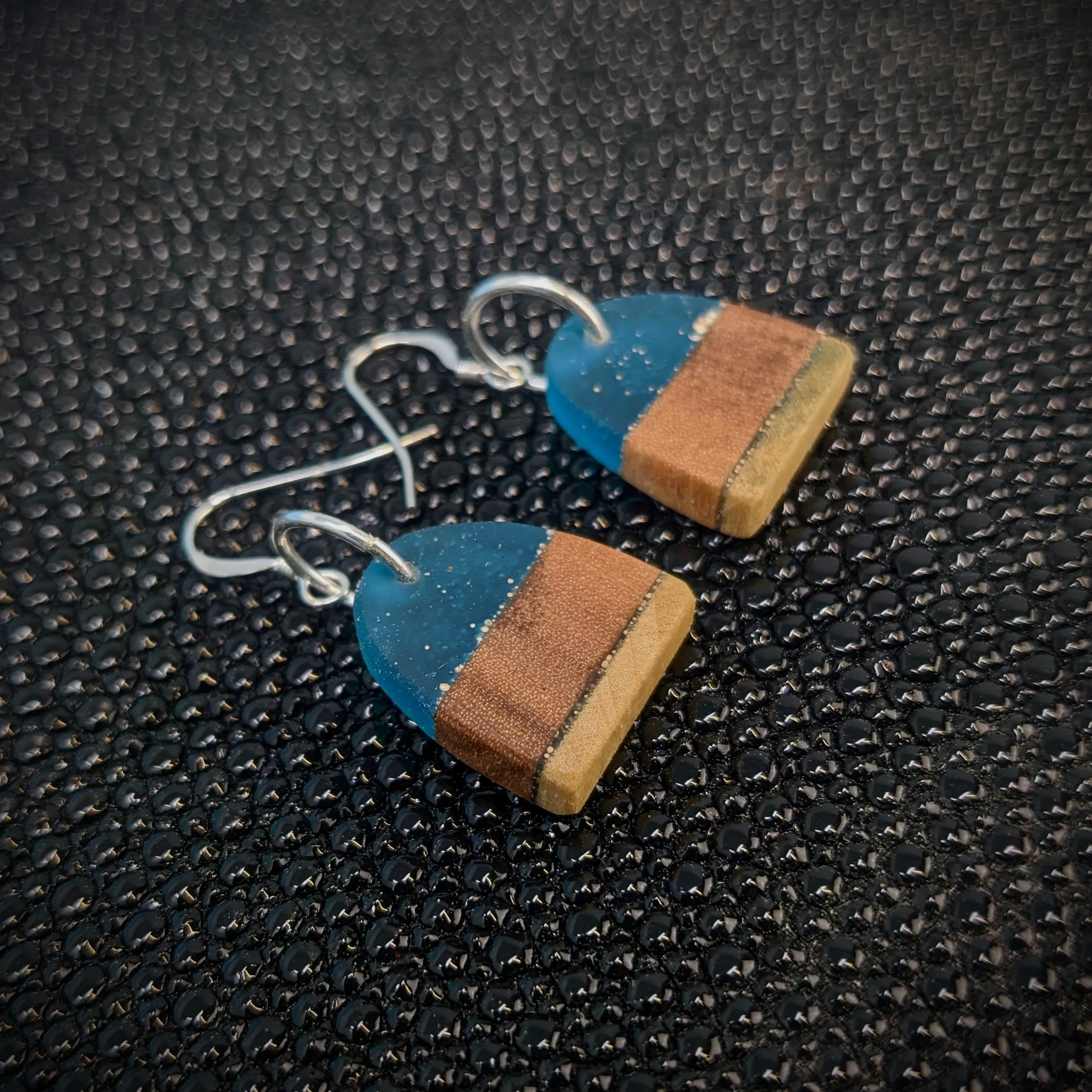 Blue Beach Dangle Earrings