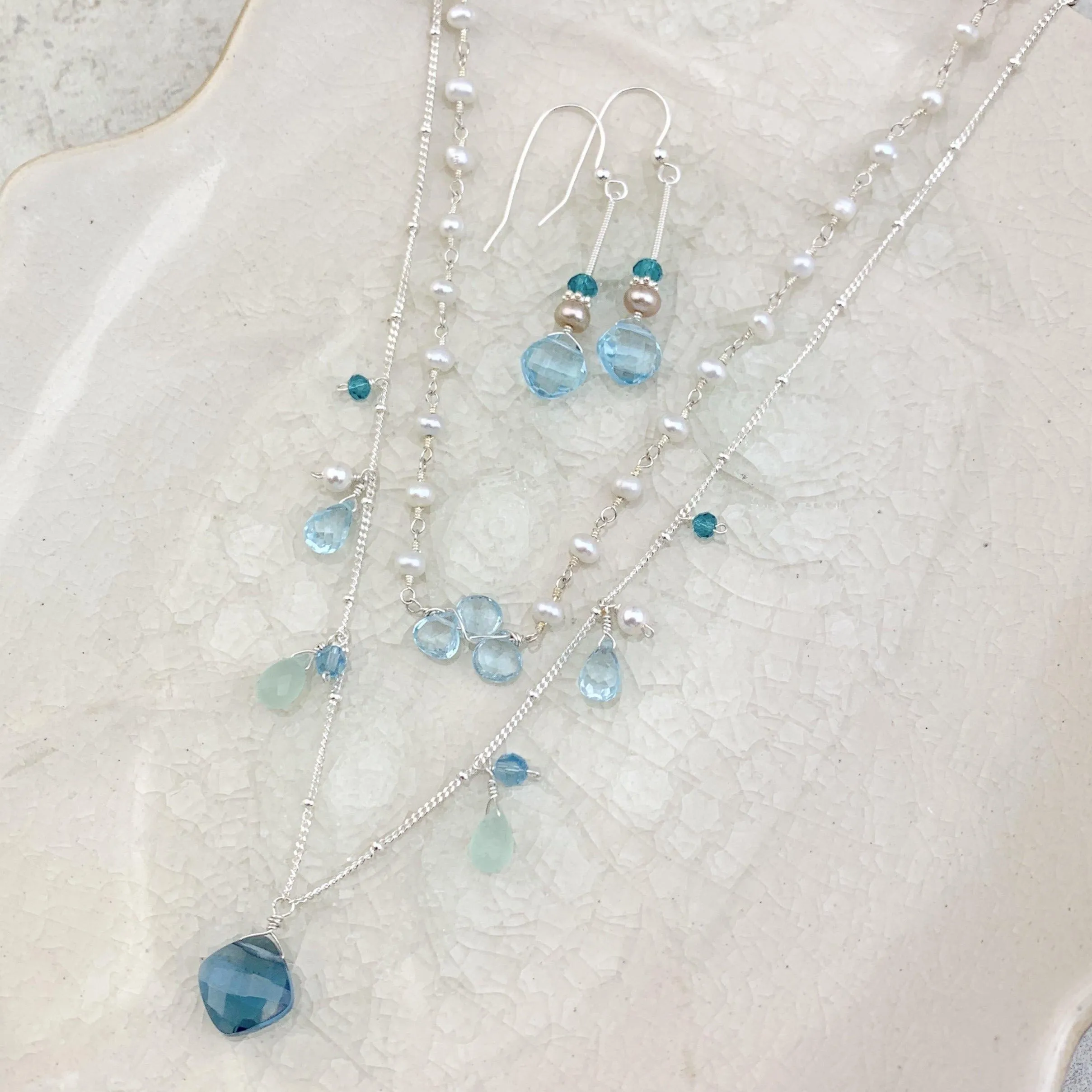 Blue Ice Zina Classic Necklace with Topaz