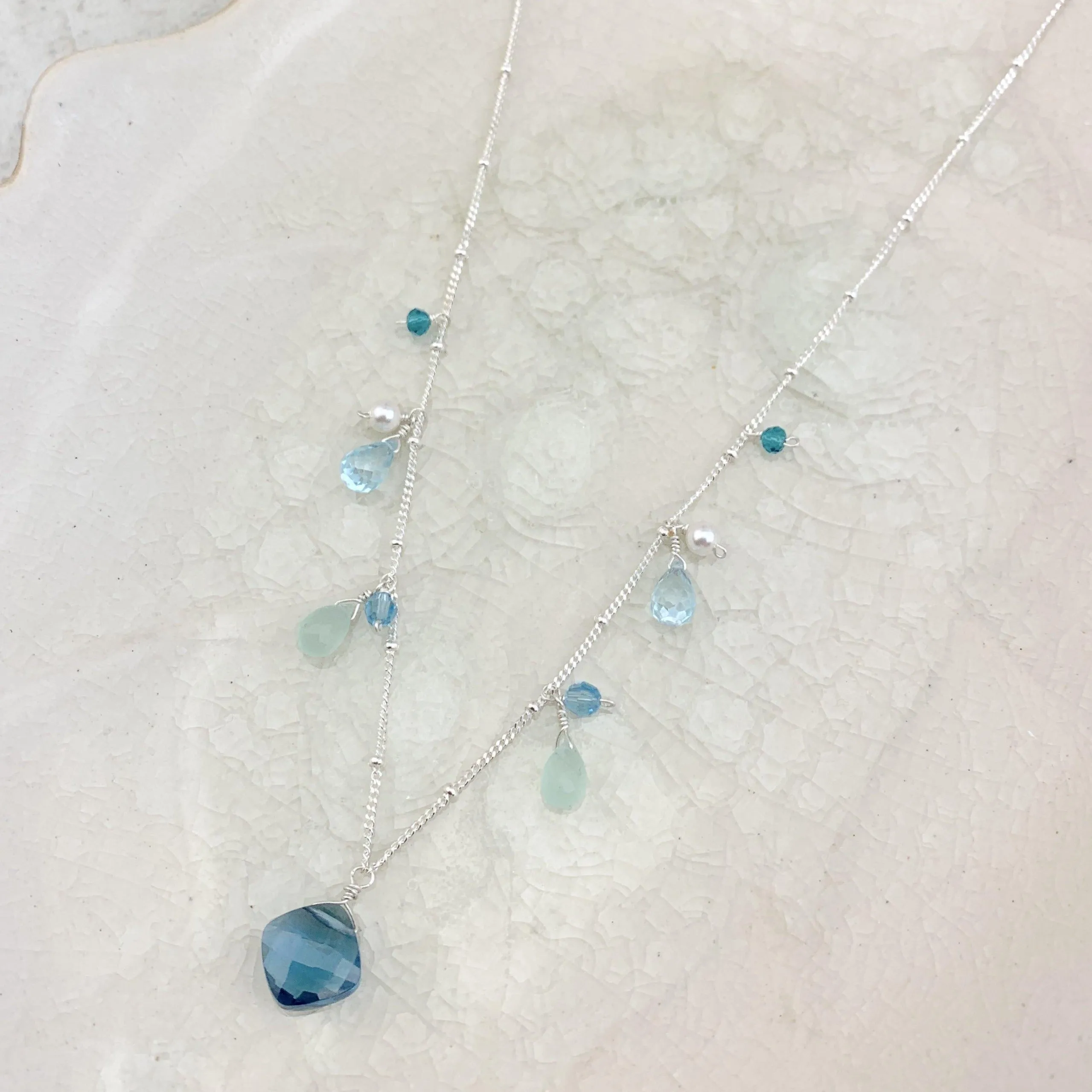 Blue Ice Zina Classic Necklace with Topaz