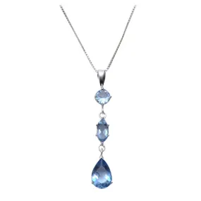 Blue Topaz Silver Necklace