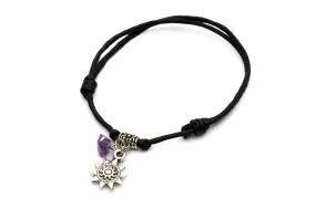 Bracelet Sliding Knots Sun with Amethyst